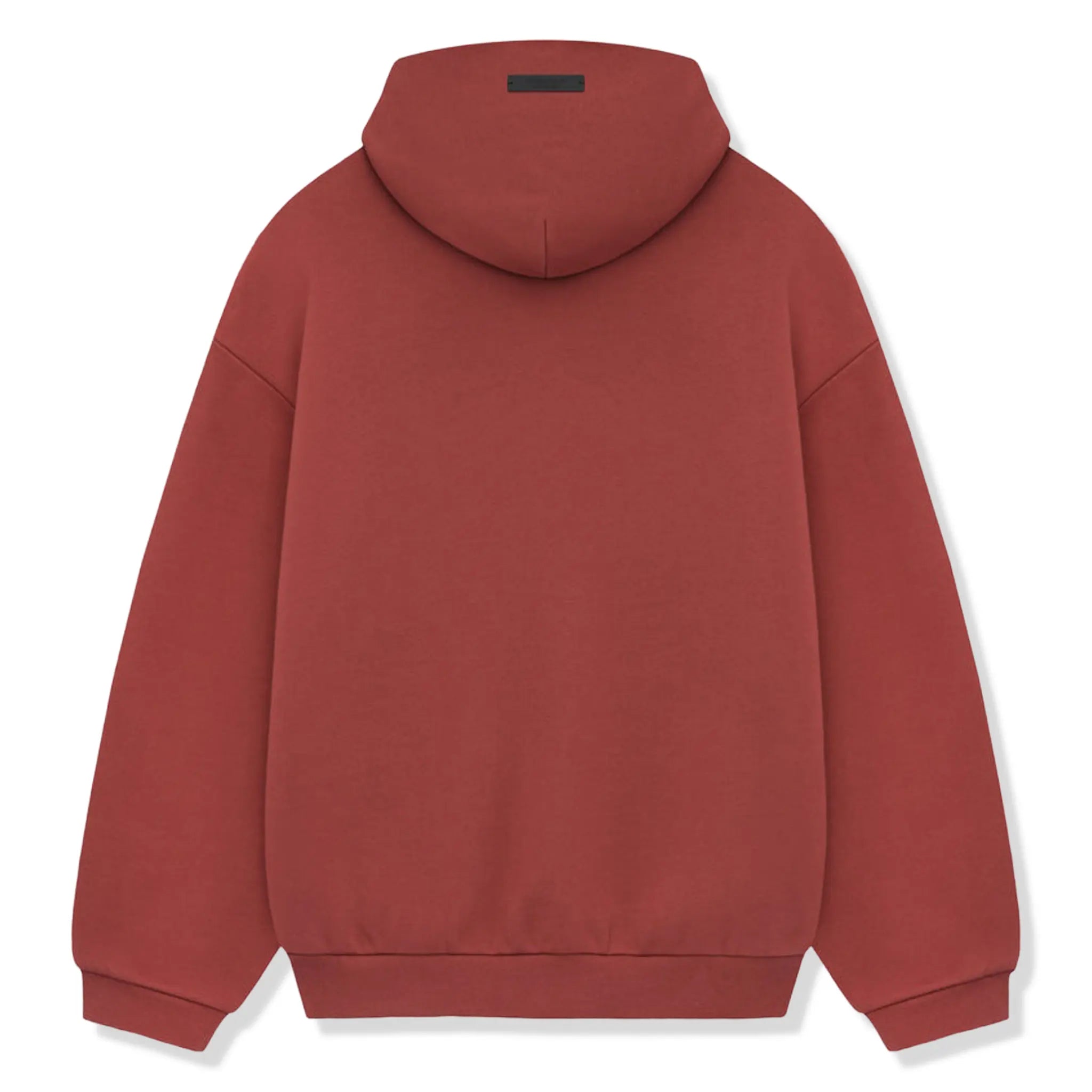 Back View of Fear Of God Essentials Fleece Crimson Hoodie (FW24) 192HO246256F